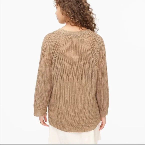 J.Crew 100% Linen Relaxed Fit Beach Sweater - Picture 3 of 16